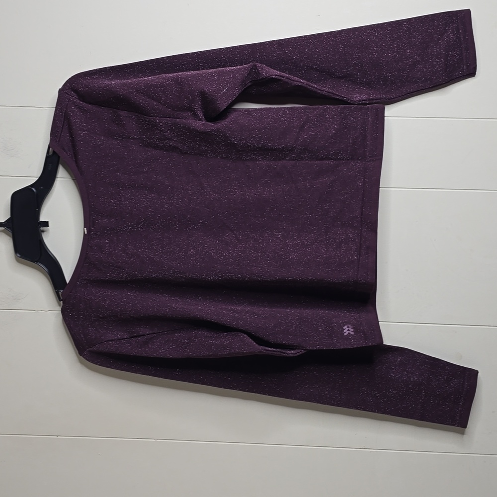 Womens Lurex Seamless Cropped Long Sleeve  Top XXL All In Motion - Picture 5 of 6